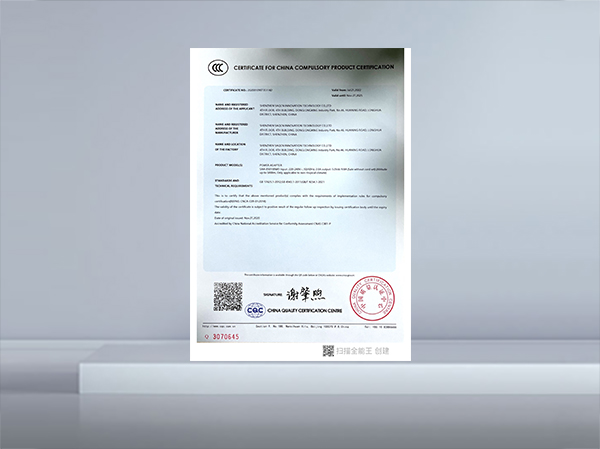 SAA-050100WD-3C certificate